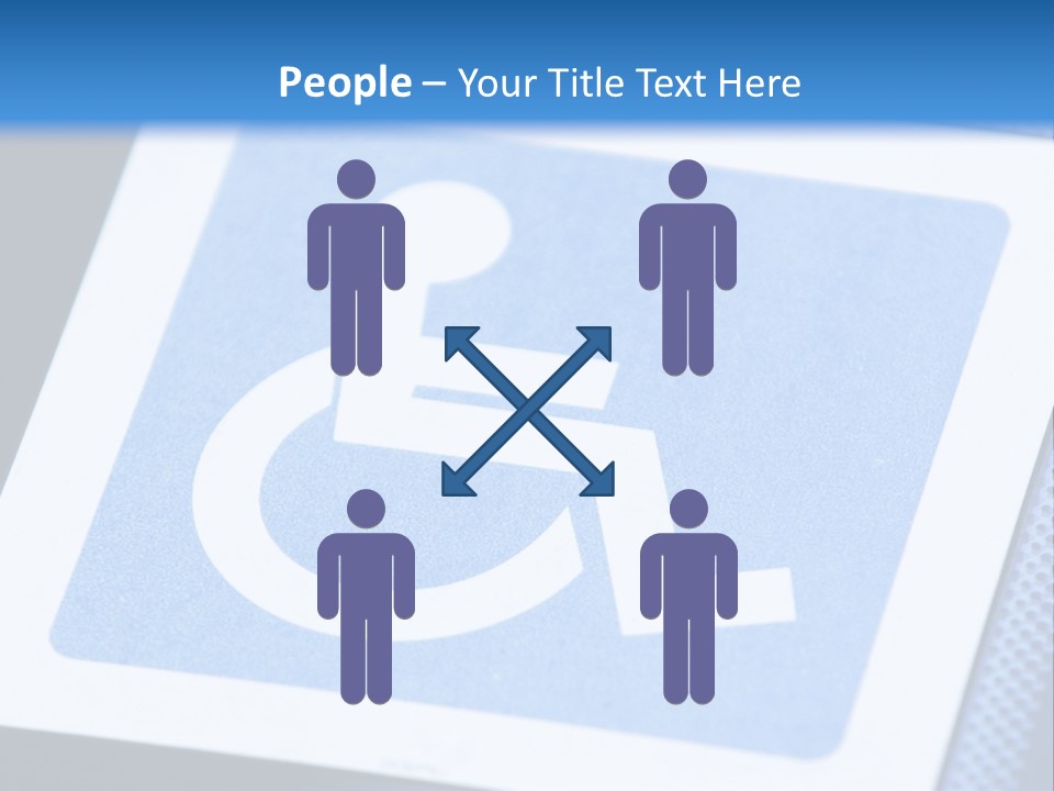 Silhouette Person Handicapped PowerPoint Template