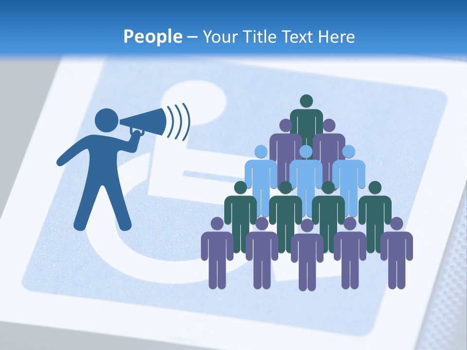 Silhouette Person Handicapped PowerPoint Template