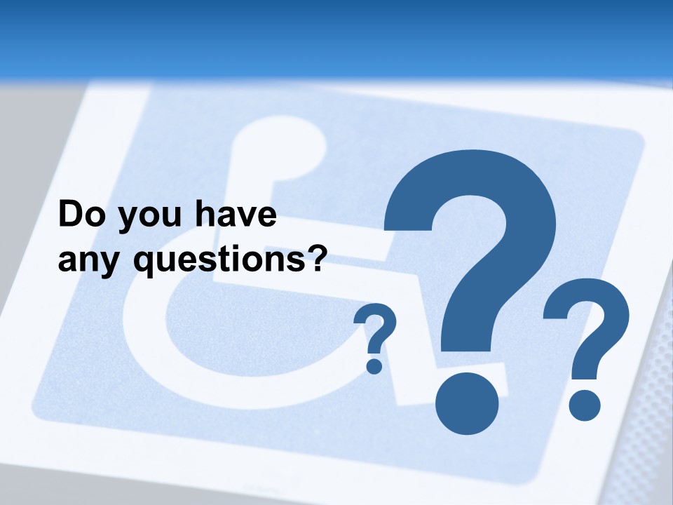 Silhouette Person Handicapped PowerPoint Template