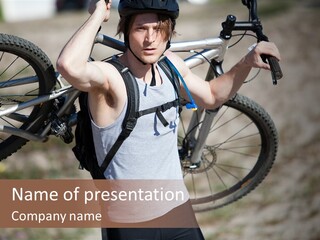 Race Protect Bike PowerPoint Template
