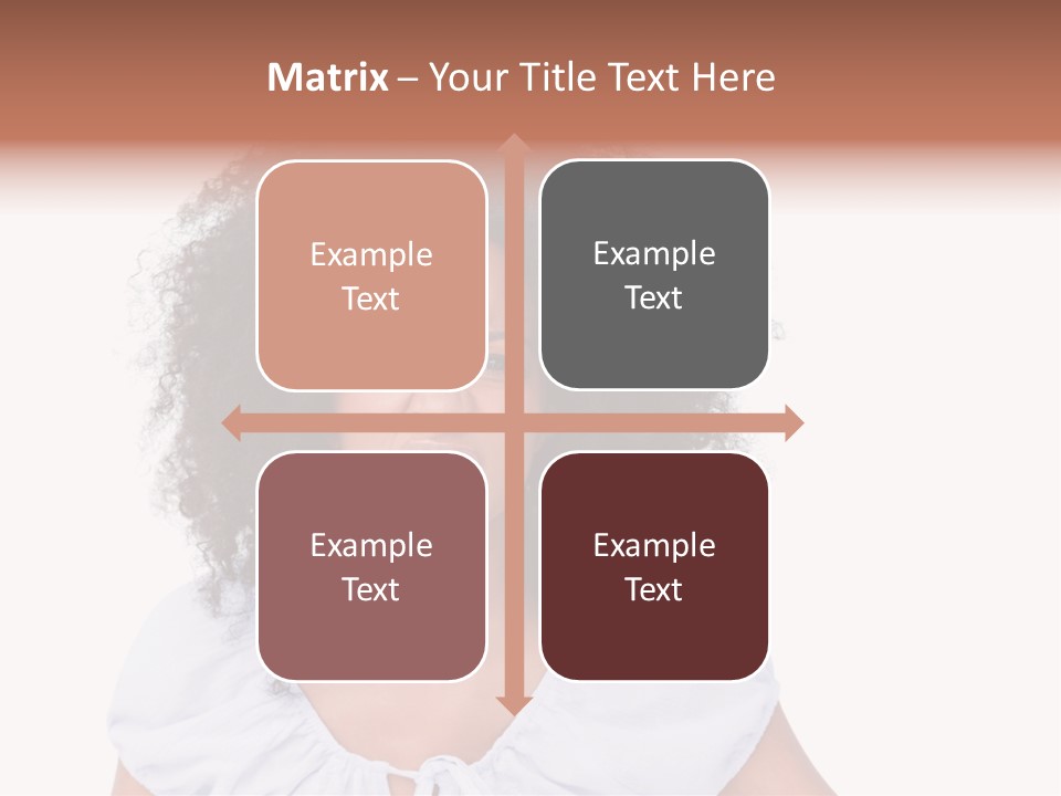 A Woman With An Afro Is Smiling For The Camera PowerPoint Template