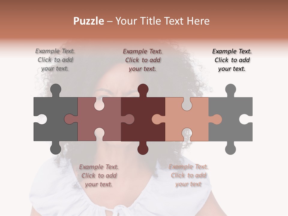 A Woman With An Afro Is Smiling For The Camera PowerPoint Template