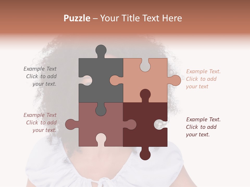 A Woman With An Afro Is Smiling For The Camera PowerPoint Template