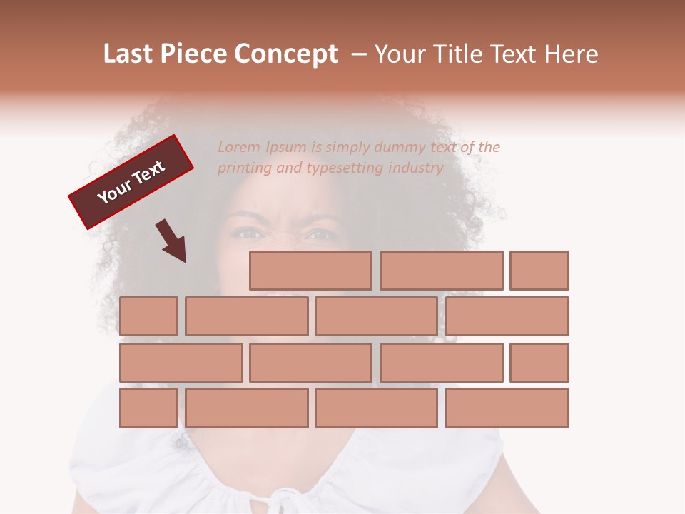 A Woman With An Afro Is Smiling For The Camera PowerPoint Template