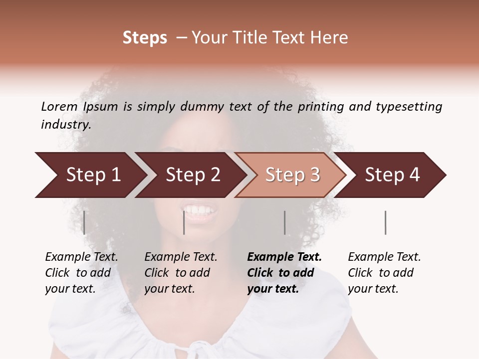 A Woman With An Afro Is Smiling For The Camera PowerPoint Template