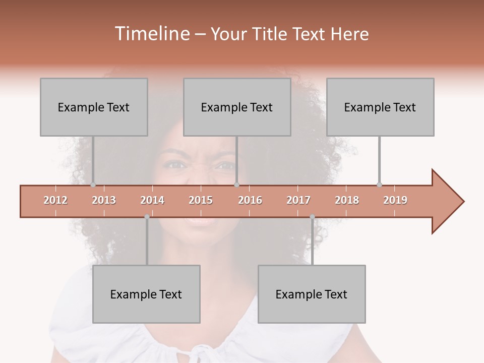 A Woman With An Afro Is Smiling For The Camera PowerPoint Template
