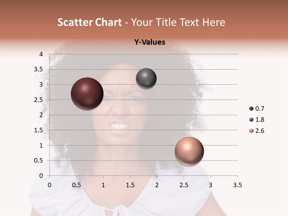 A Woman With An Afro Is Smiling For The Camera PowerPoint Template