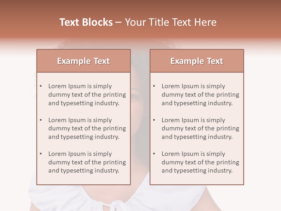 A Woman With An Afro Is Smiling For The Camera PowerPoint Template