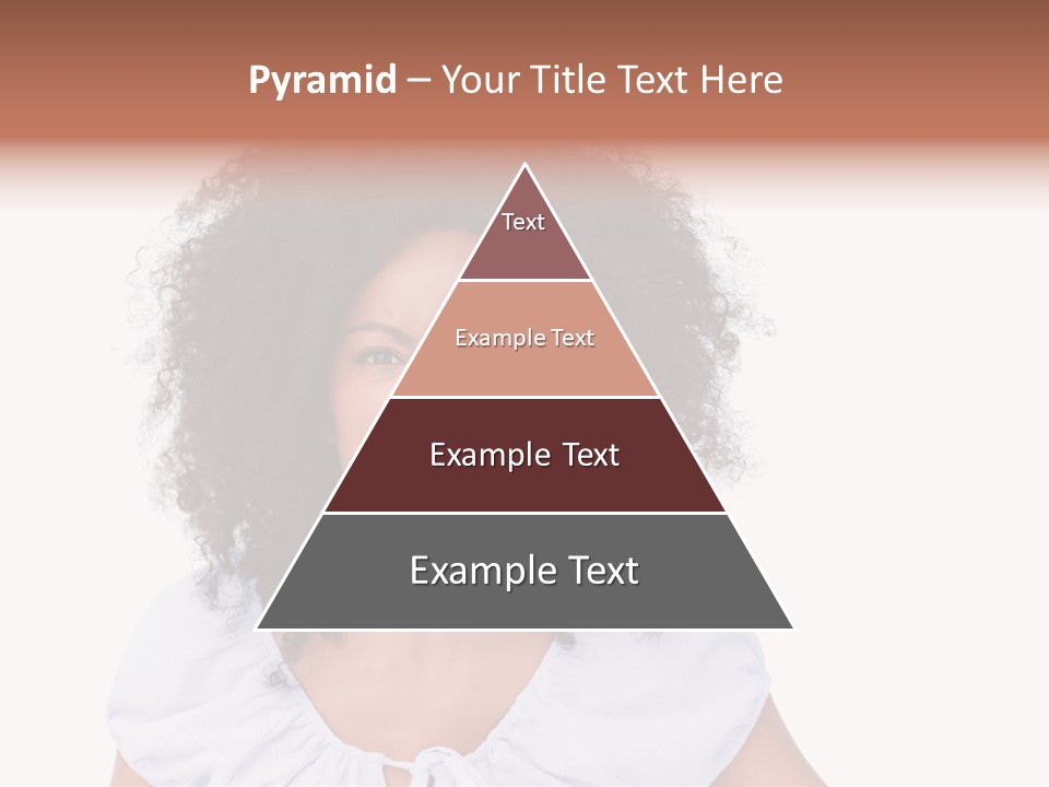 A Woman With An Afro Is Smiling For The Camera PowerPoint Template