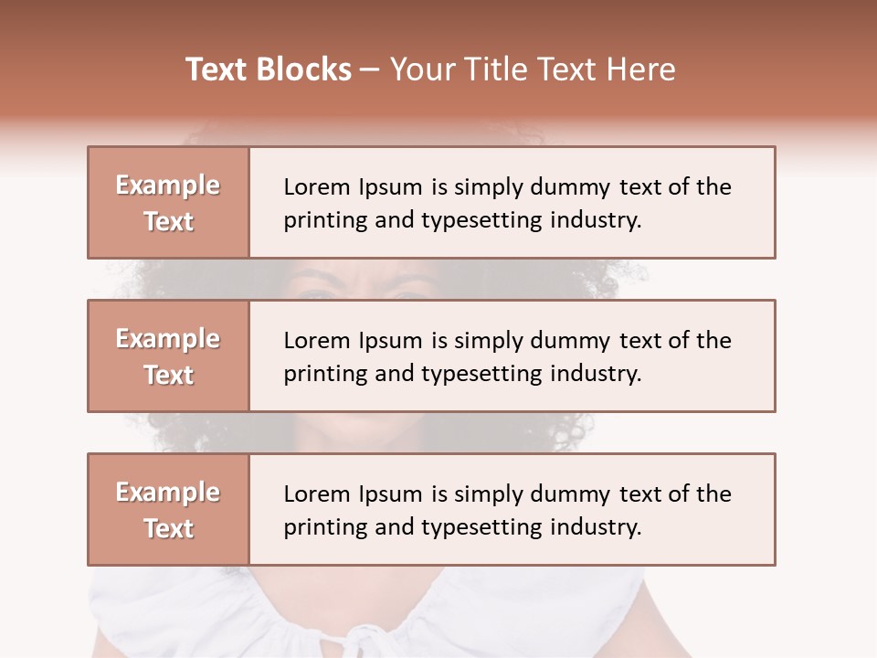 A Woman With An Afro Is Smiling For The Camera PowerPoint Template