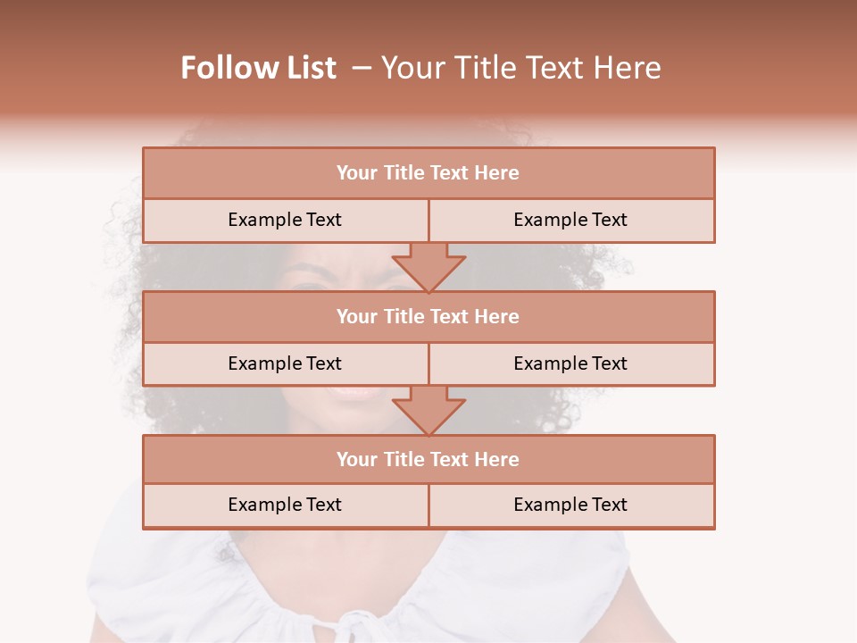 A Woman With An Afro Is Smiling For The Camera PowerPoint Template