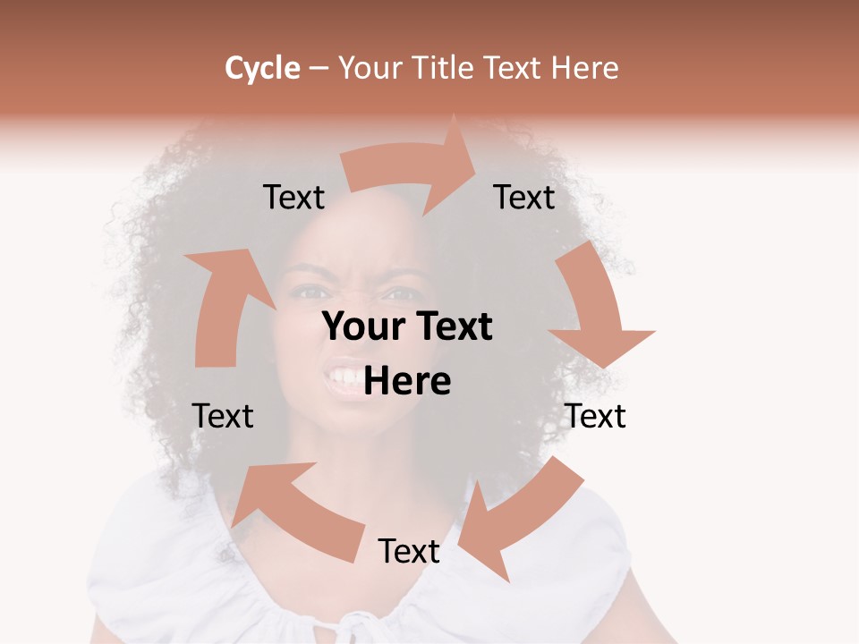 A Woman With An Afro Is Smiling For The Camera PowerPoint Template