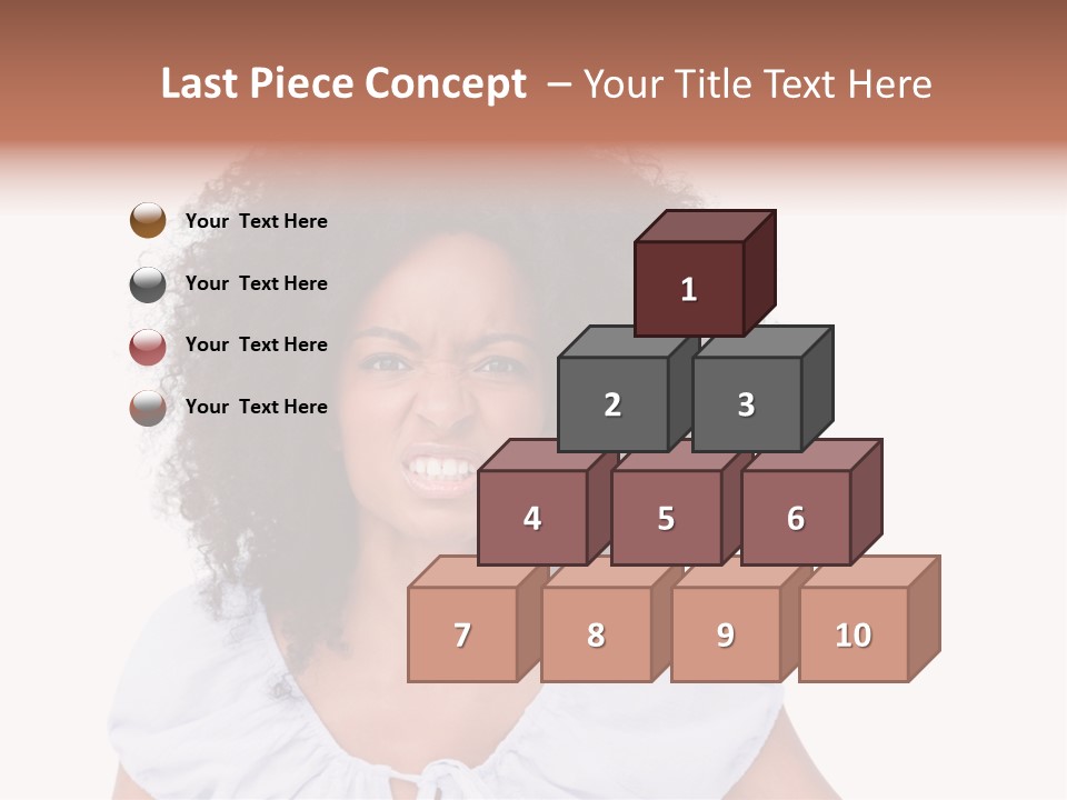 A Woman With An Afro Is Smiling For The Camera PowerPoint Template