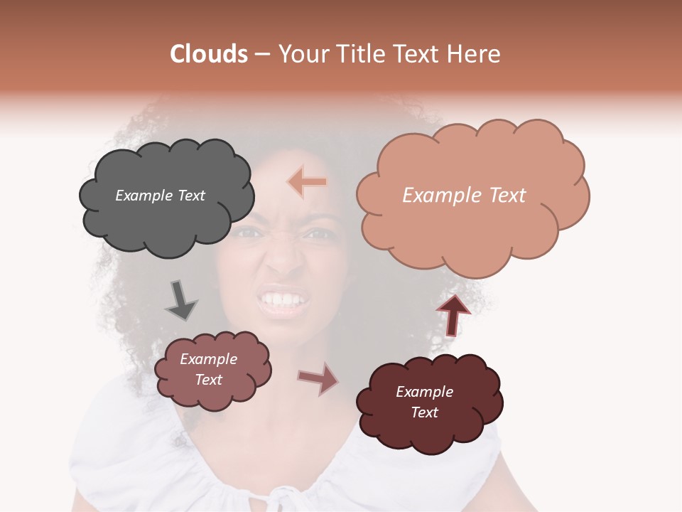 A Woman With An Afro Is Smiling For The Camera PowerPoint Template