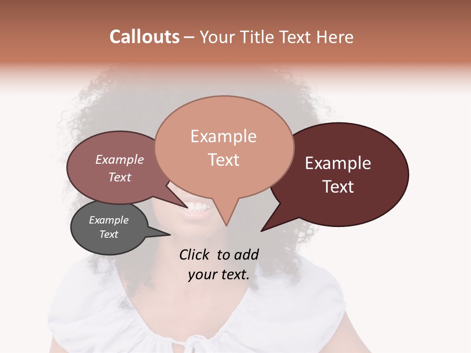 A Woman With An Afro Is Smiling For The Camera PowerPoint Template