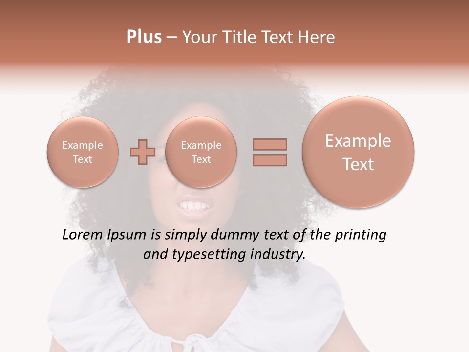 A Woman With An Afro Is Smiling For The Camera PowerPoint Template