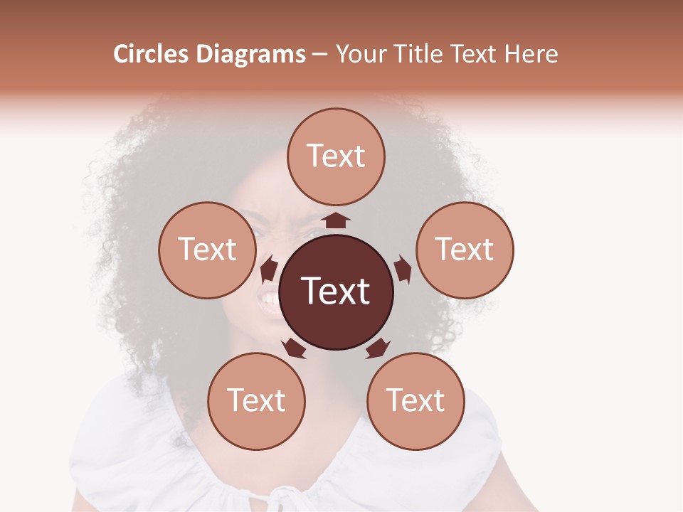 A Woman With An Afro Is Smiling For The Camera PowerPoint Template