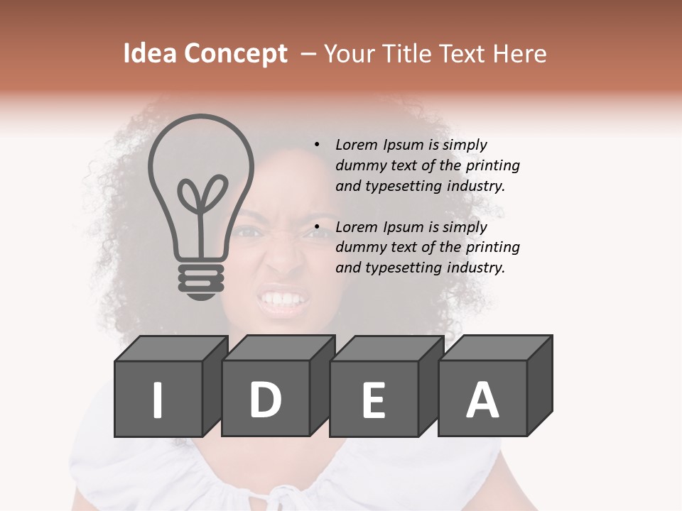 A Woman With An Afro Is Smiling For The Camera PowerPoint Template