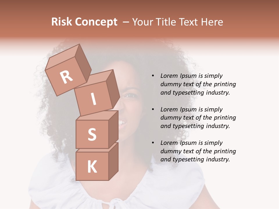 A Woman With An Afro Is Smiling For The Camera PowerPoint Template