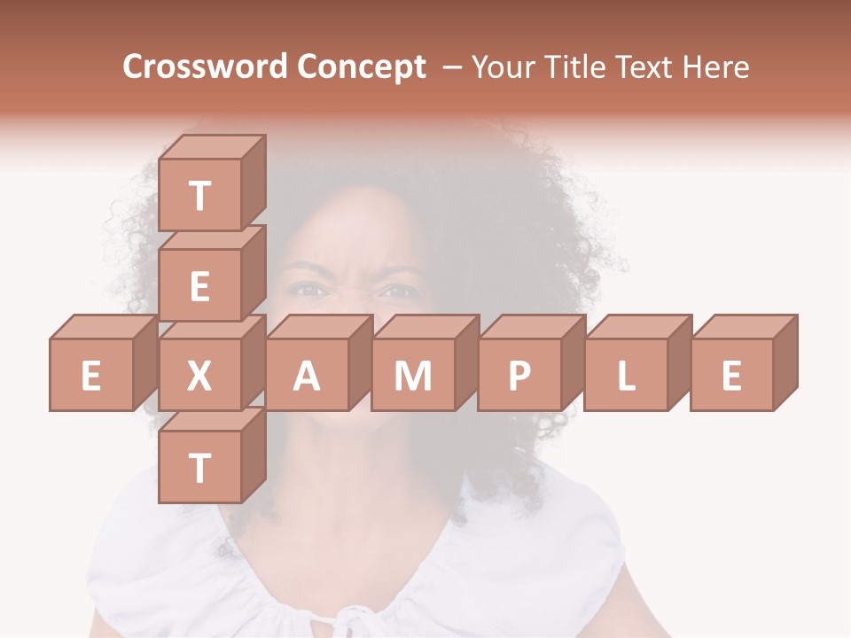 A Woman With An Afro Is Smiling For The Camera PowerPoint Template