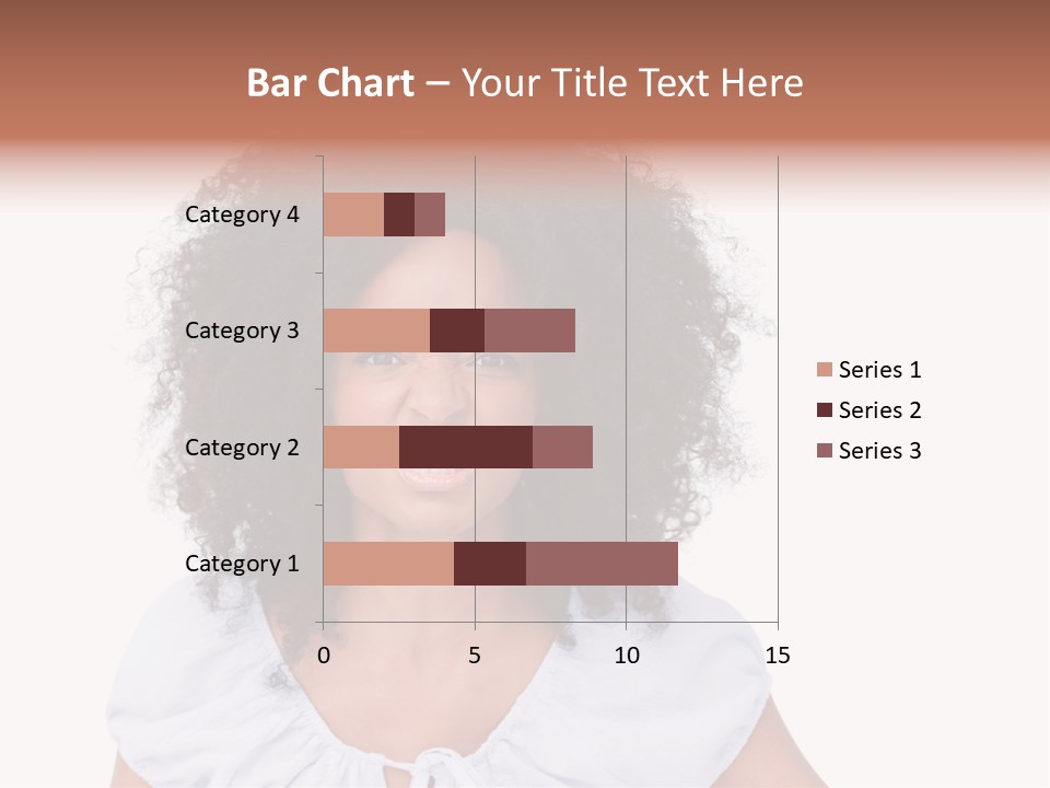 A Woman With An Afro Is Smiling For The Camera PowerPoint Template