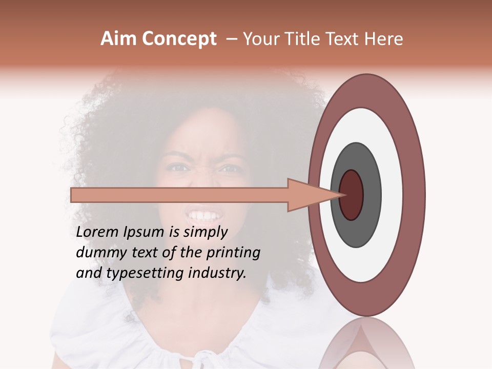 A Woman With An Afro Is Smiling For The Camera PowerPoint Template