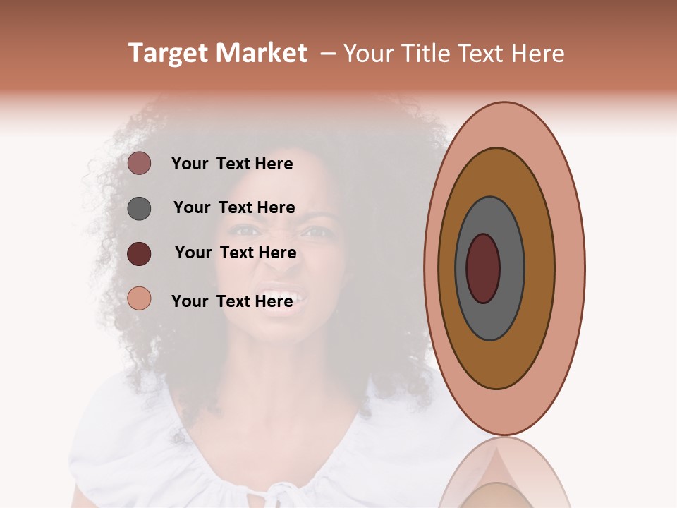A Woman With An Afro Is Smiling For The Camera PowerPoint Template