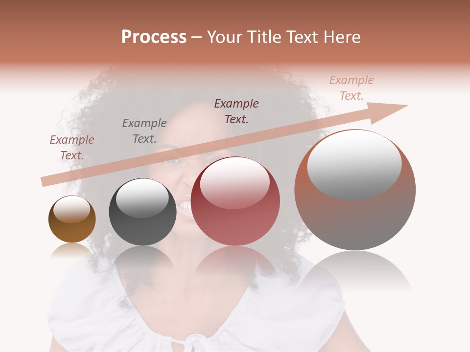A Woman With An Afro Is Smiling For The Camera PowerPoint Template