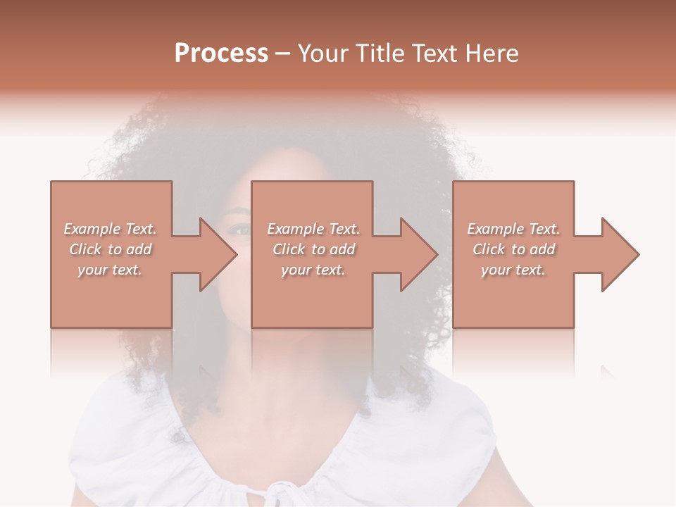 A Woman With An Afro Is Smiling For The Camera PowerPoint Template