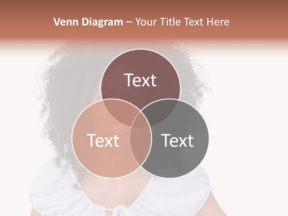 A Woman With An Afro Is Smiling For The Camera PowerPoint Template