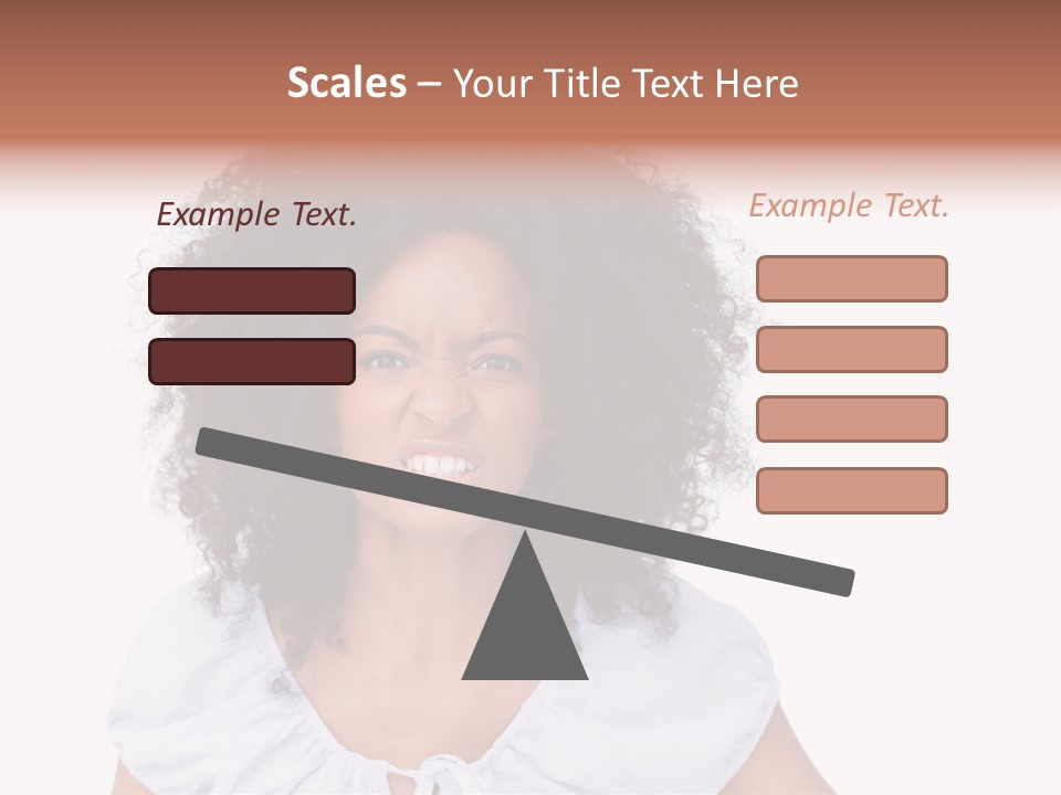 A Woman With An Afro Is Smiling For The Camera PowerPoint Template