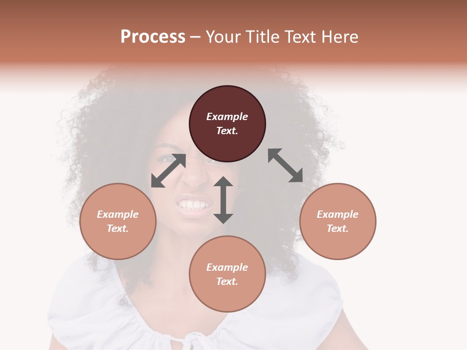 A Woman With An Afro Is Smiling For The Camera PowerPoint Template