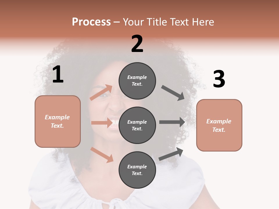 A Woman With An Afro Is Smiling For The Camera PowerPoint Template