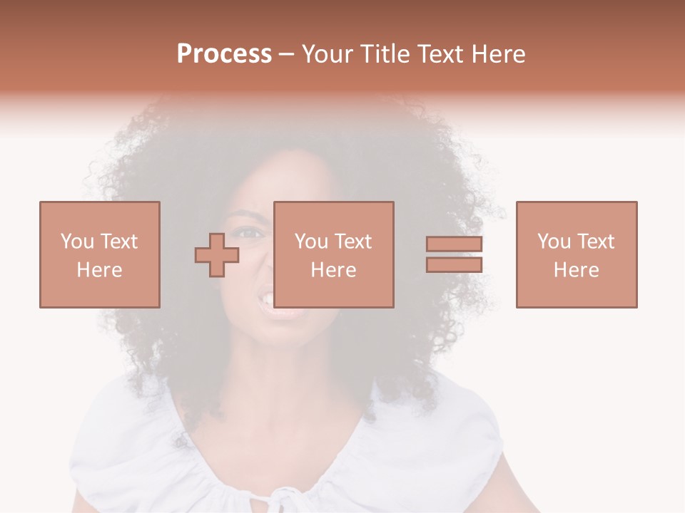 A Woman With An Afro Is Smiling For The Camera PowerPoint Template