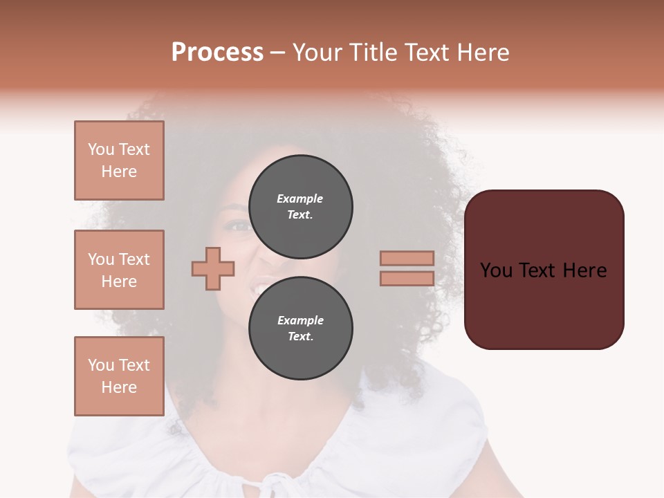 A Woman With An Afro Is Smiling For The Camera PowerPoint Template