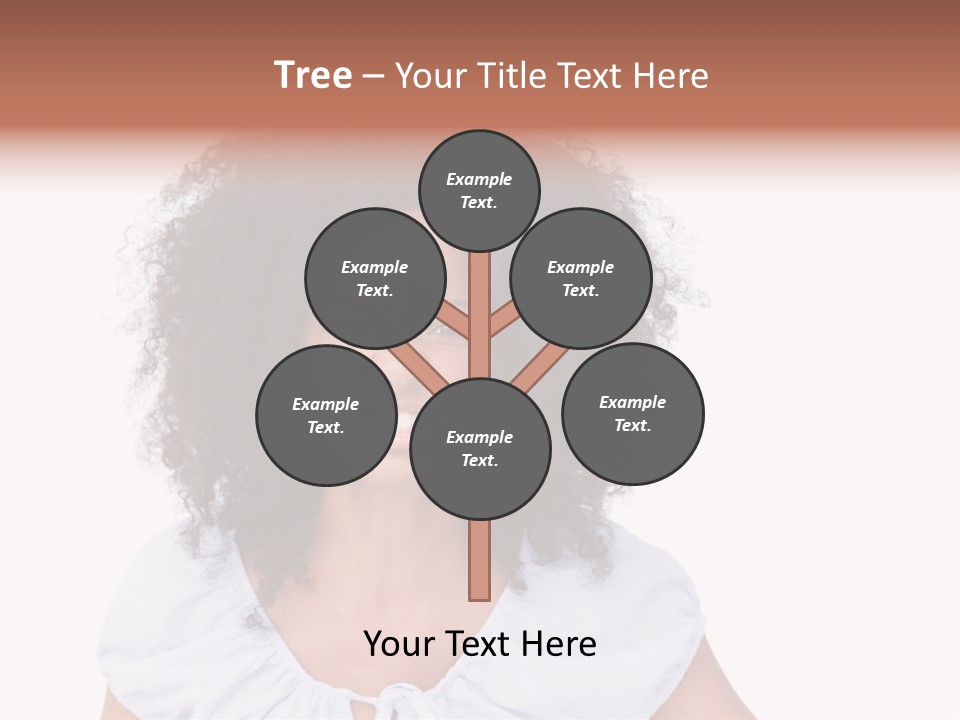 A Woman With An Afro Is Smiling For The Camera PowerPoint Template