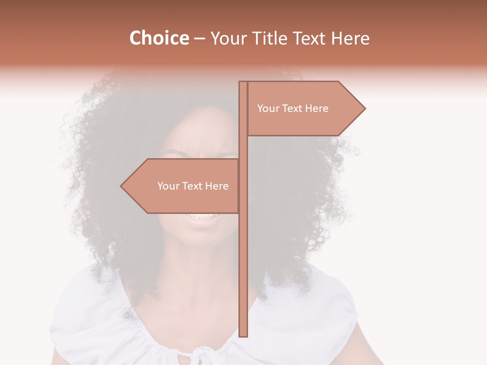 A Woman With An Afro Is Smiling For The Camera PowerPoint Template