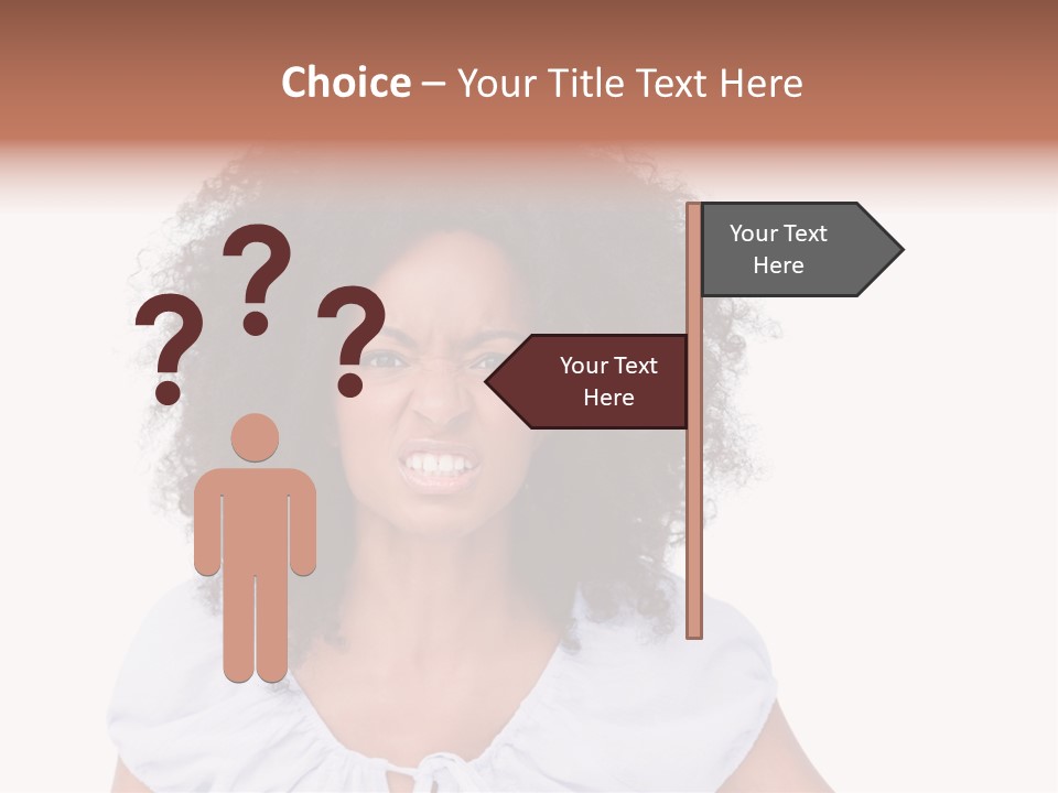 A Woman With An Afro Is Smiling For The Camera PowerPoint Template