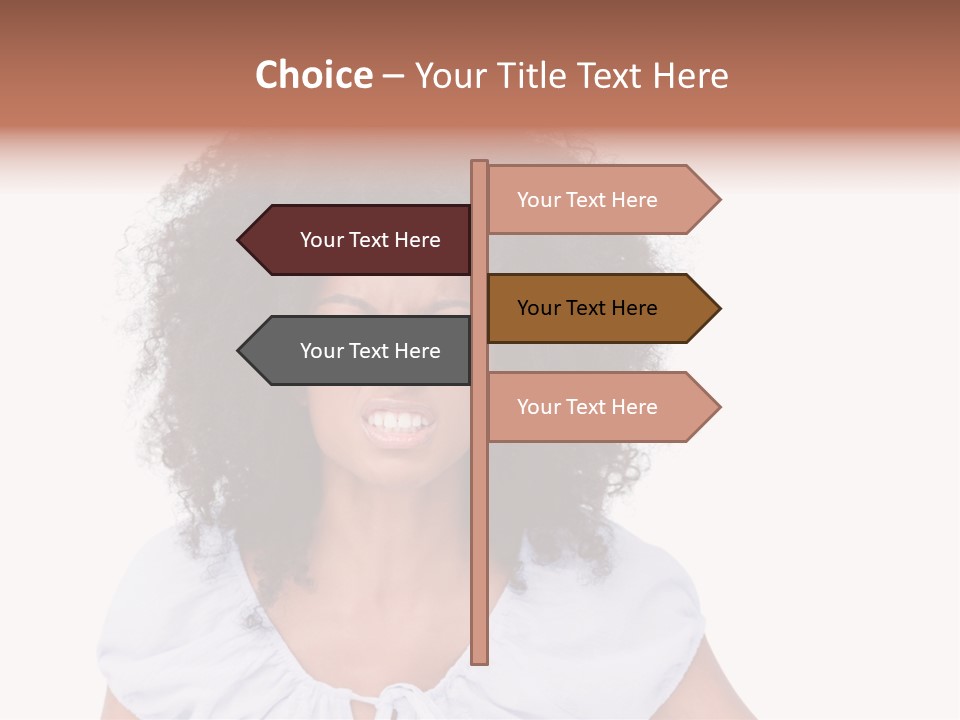 A Woman With An Afro Is Smiling For The Camera PowerPoint Template