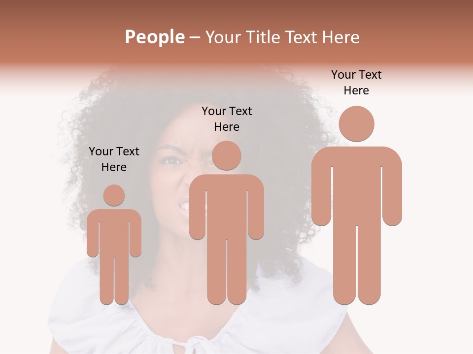 A Woman With An Afro Is Smiling For The Camera PowerPoint Template
