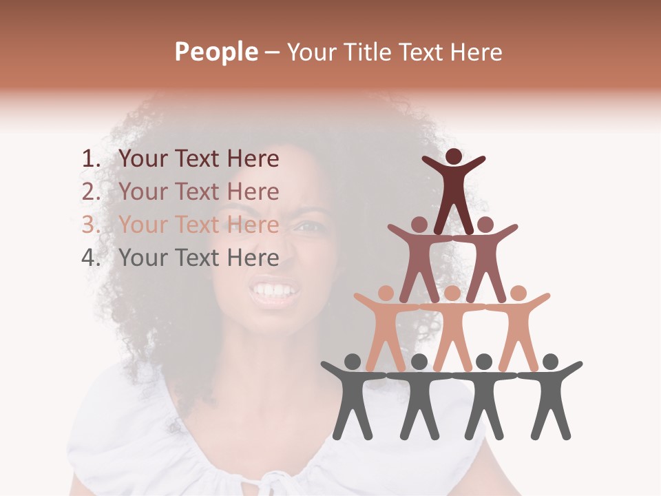 A Woman With An Afro Is Smiling For The Camera PowerPoint Template