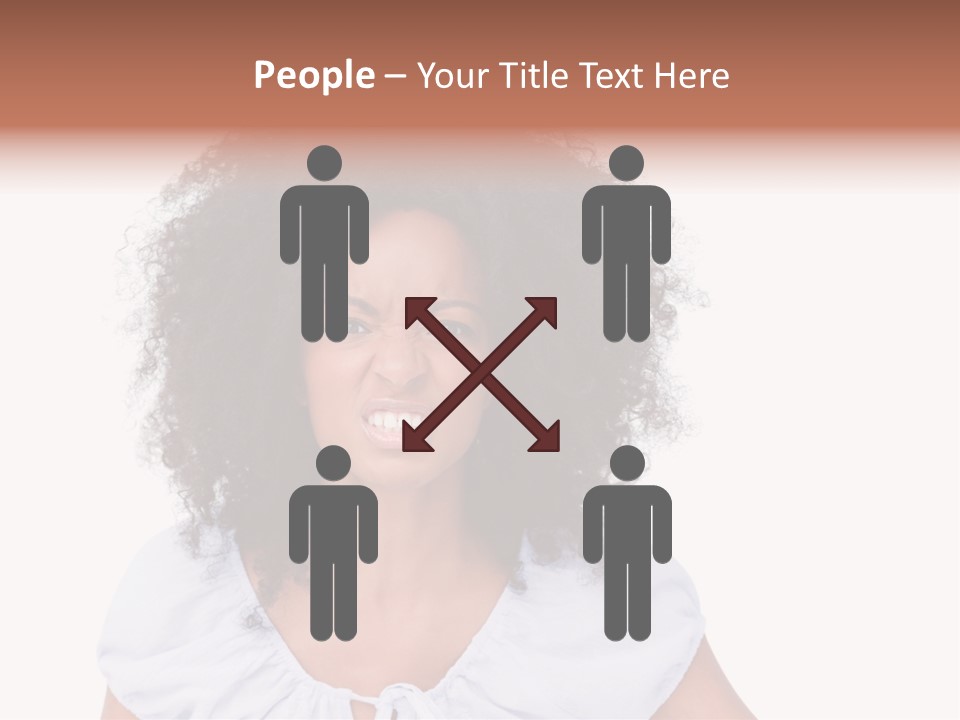 A Woman With An Afro Is Smiling For The Camera PowerPoint Template