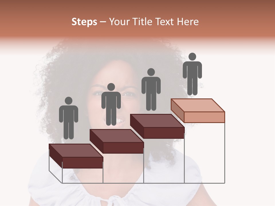 A Woman With An Afro Is Smiling For The Camera PowerPoint Template