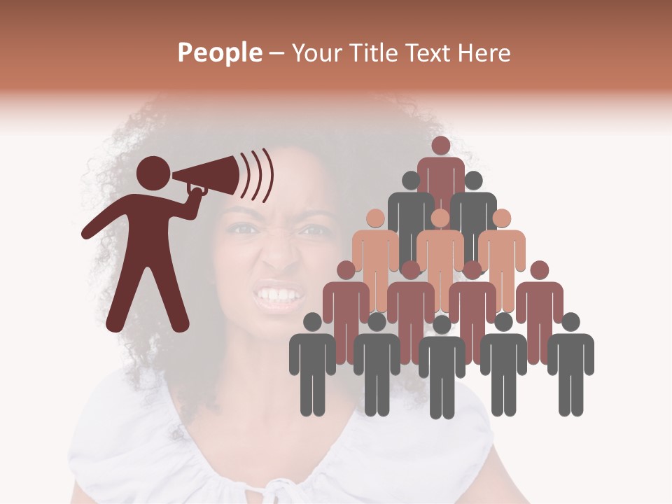 A Woman With An Afro Is Smiling For The Camera PowerPoint Template