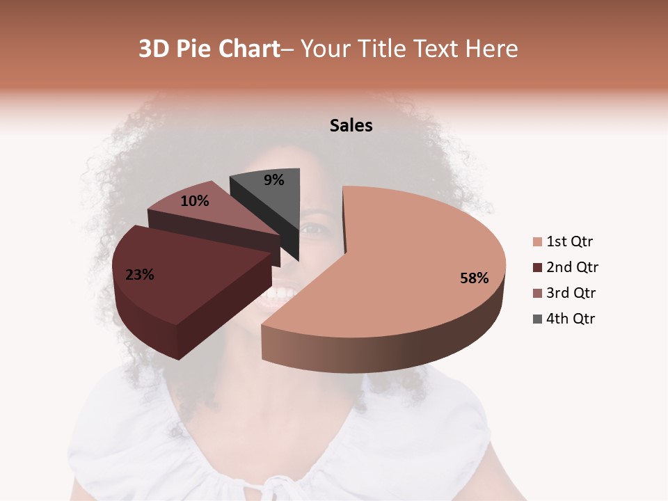 A Woman With An Afro Is Smiling For The Camera PowerPoint Template
