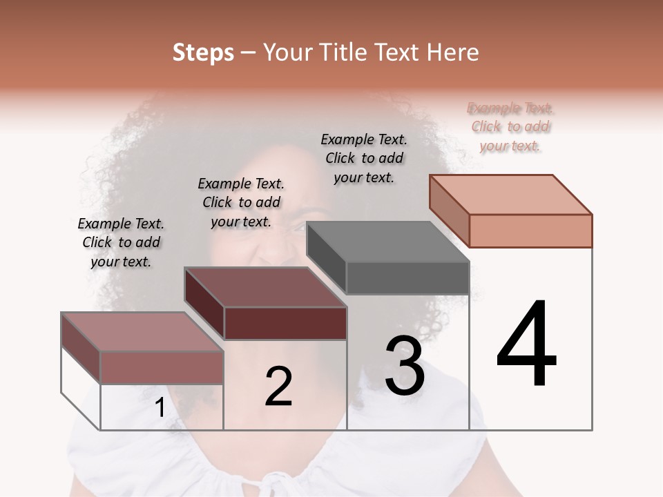 A Woman With An Afro Is Smiling For The Camera PowerPoint Template