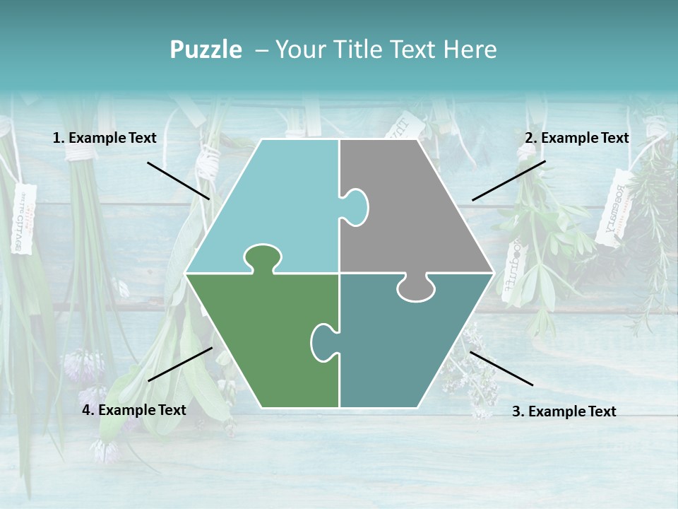 Herb Flowering Thyme PowerPoint Template