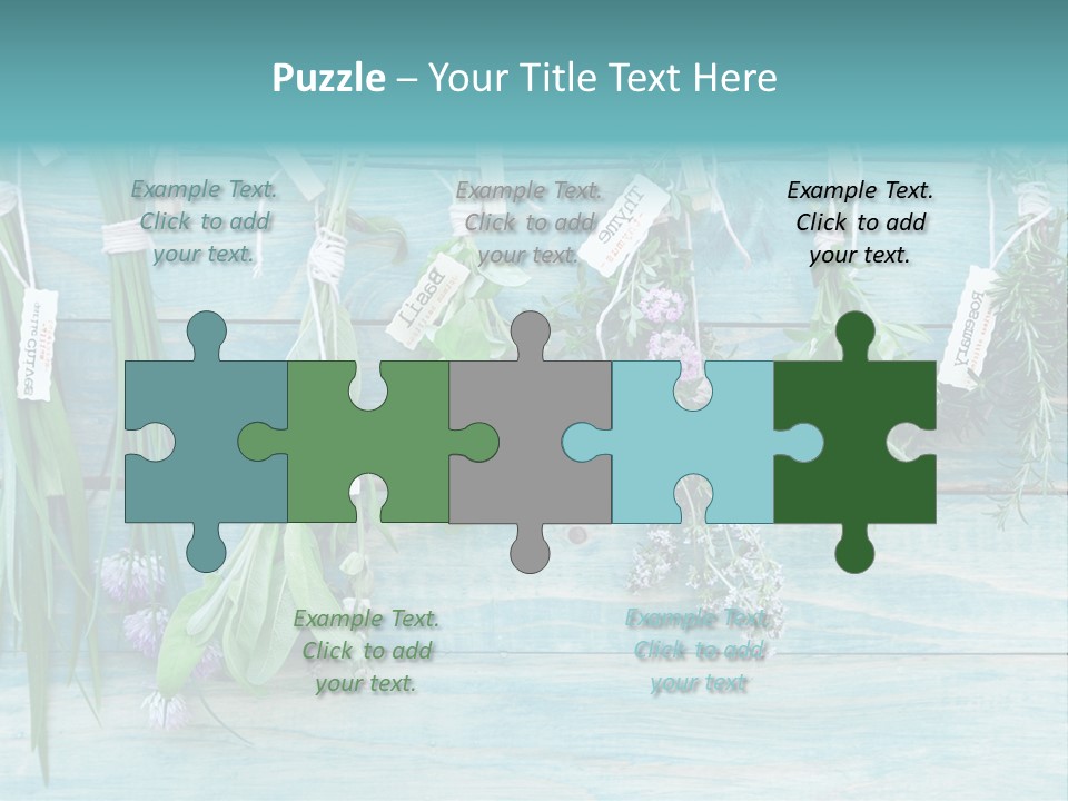 Herb Flowering Thyme PowerPoint Template