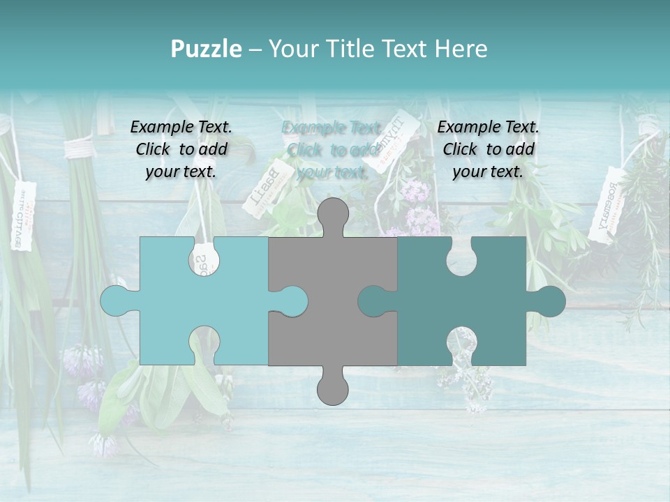 Herb Flowering Thyme PowerPoint Template