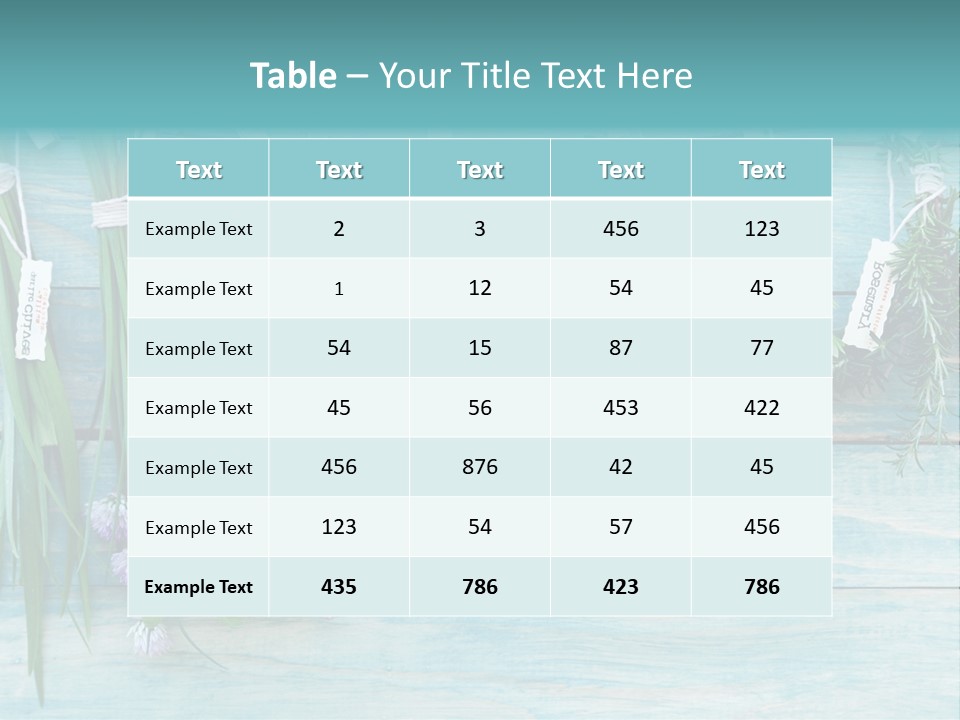 Herb Flowering Thyme PowerPoint Template